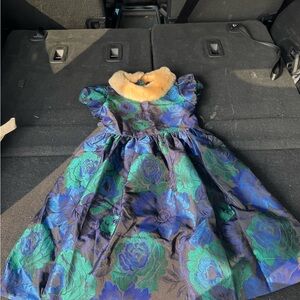 Janie and Jack Blue and Green Formal Dress Elegant Silhouette